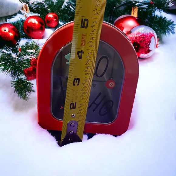 Mailbox Shaped “Dear Santa…” Holiday Tin Container Can With Flag NEW - Picture 8 of 9